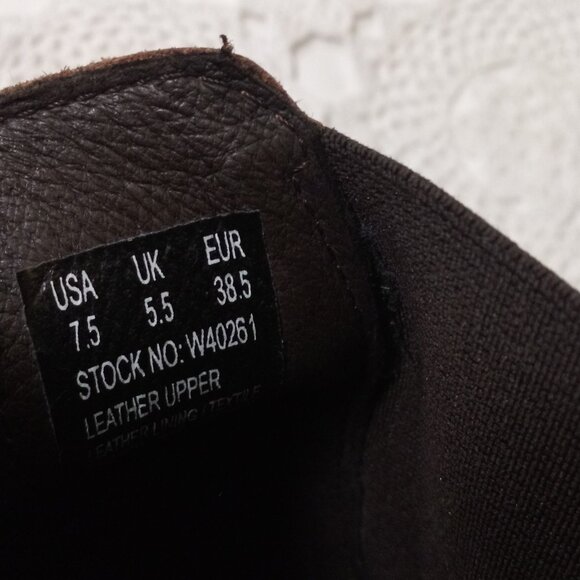 Wolverine Ankle Chelsea Boots Dark Brown Burnished Leather Almond Toe 7.5 Women - Picture 10 of 10